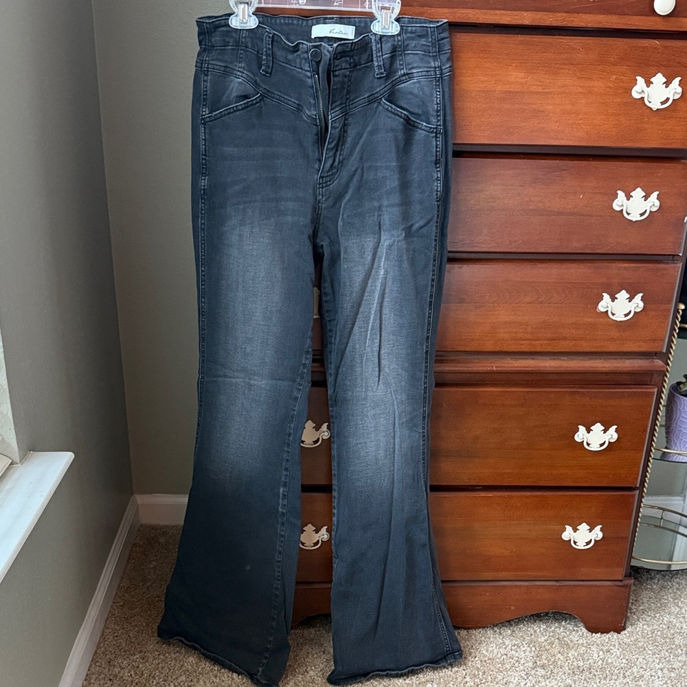 Women's Black Flare Jeans